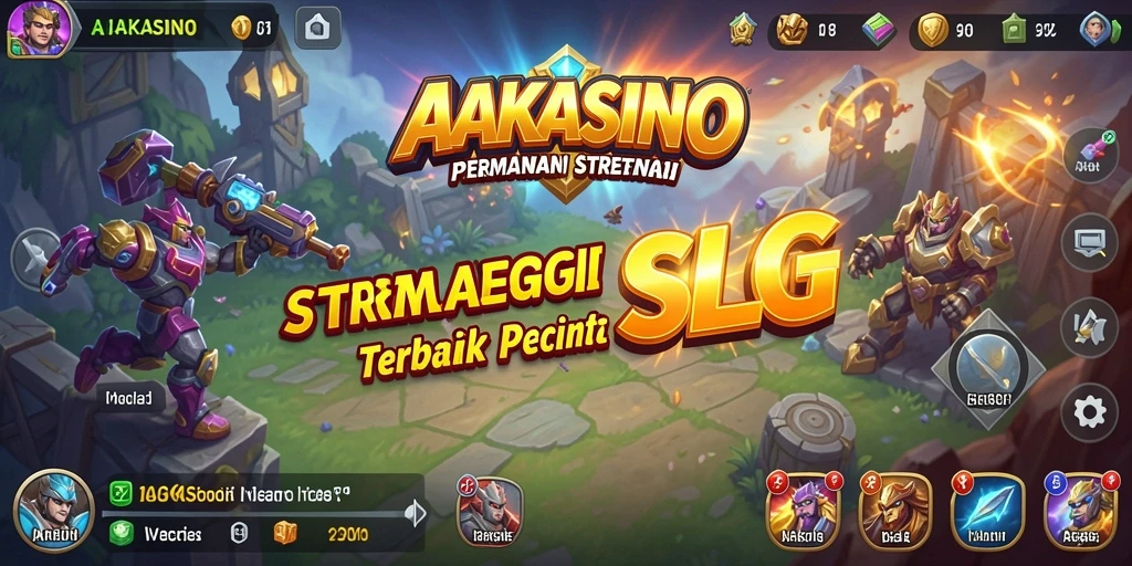 Screenshot AAKASINO menampilkan aksi seru dalam permainan strategi SLG.