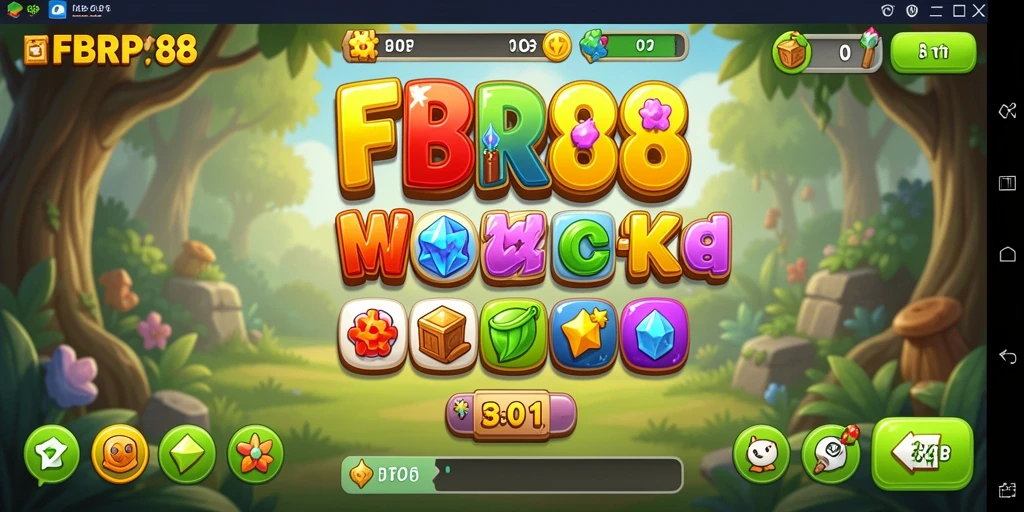 Tampilan gameplay seru dari FBRP88 dengan elemen Match-3.