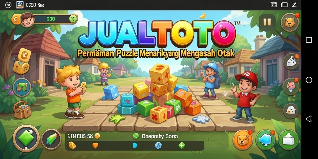 Tampilan menarik dari gameplay Puzzle JUALTOTO yang mengasyikkan.