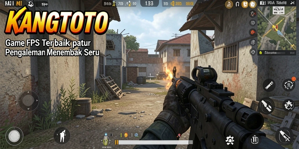 Tampilan gameplay KANGTOTO dengan aksi tembak-menembak yang seru.