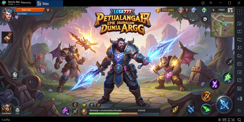 Screenshot gameplay LUSA777 menampilkan aksi seru dalam pertempuran ARPG.