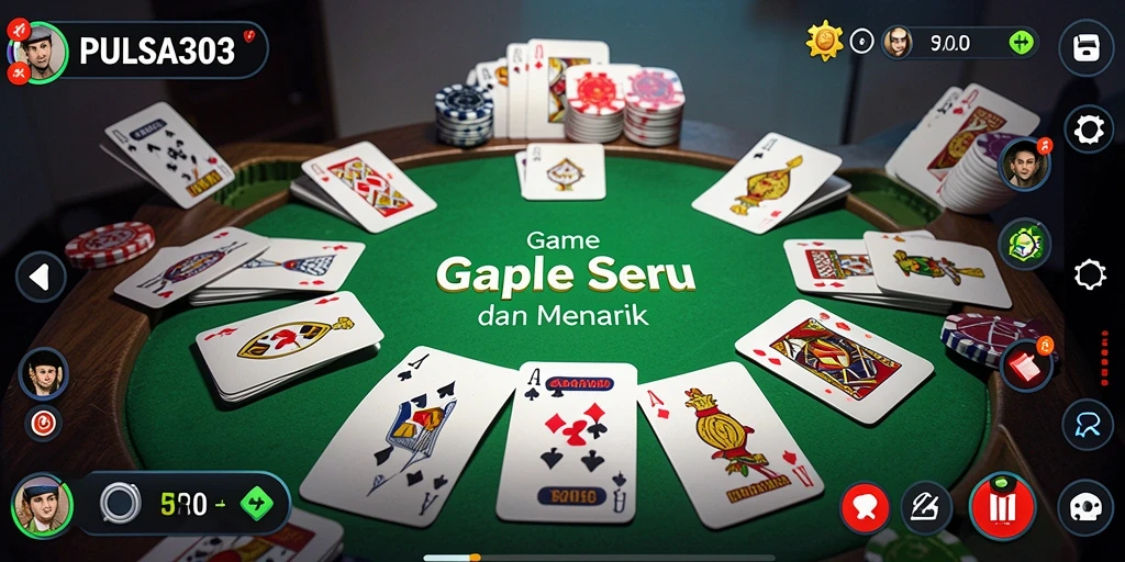 Screenshot gameplay Gaple PULSA303 yang menarik dan interaktif.