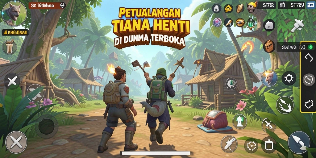 Tampilan gameplay ST789 yang menunjukkan eksplorasi dunia terbuka yang luas.