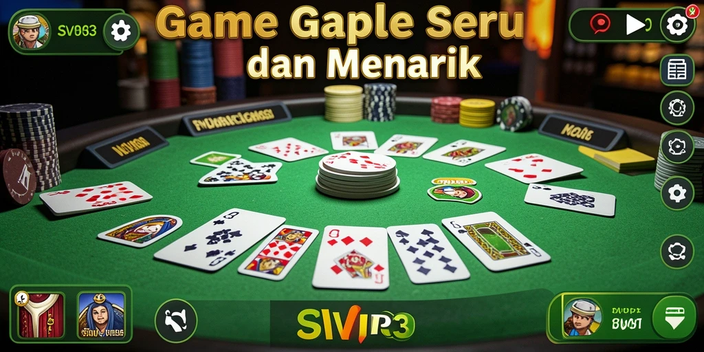 Tampilan gameplay Gaple yang seru dan interaktif di SVIP3.