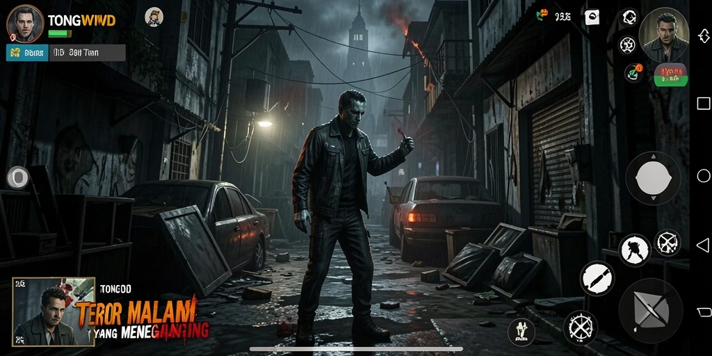 Tampilan gameplay menakutkan di TONGWD dengan suasana Horror yang mendebarkan.