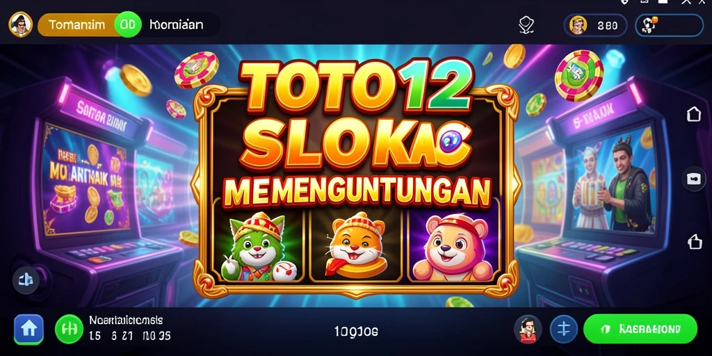 Screenshot utama TOTO12 menampilkan gameplay Slot yang seru.