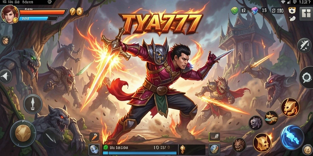 Screenshot TYA777 menampilkan aksi pertarungan mendebarkan.